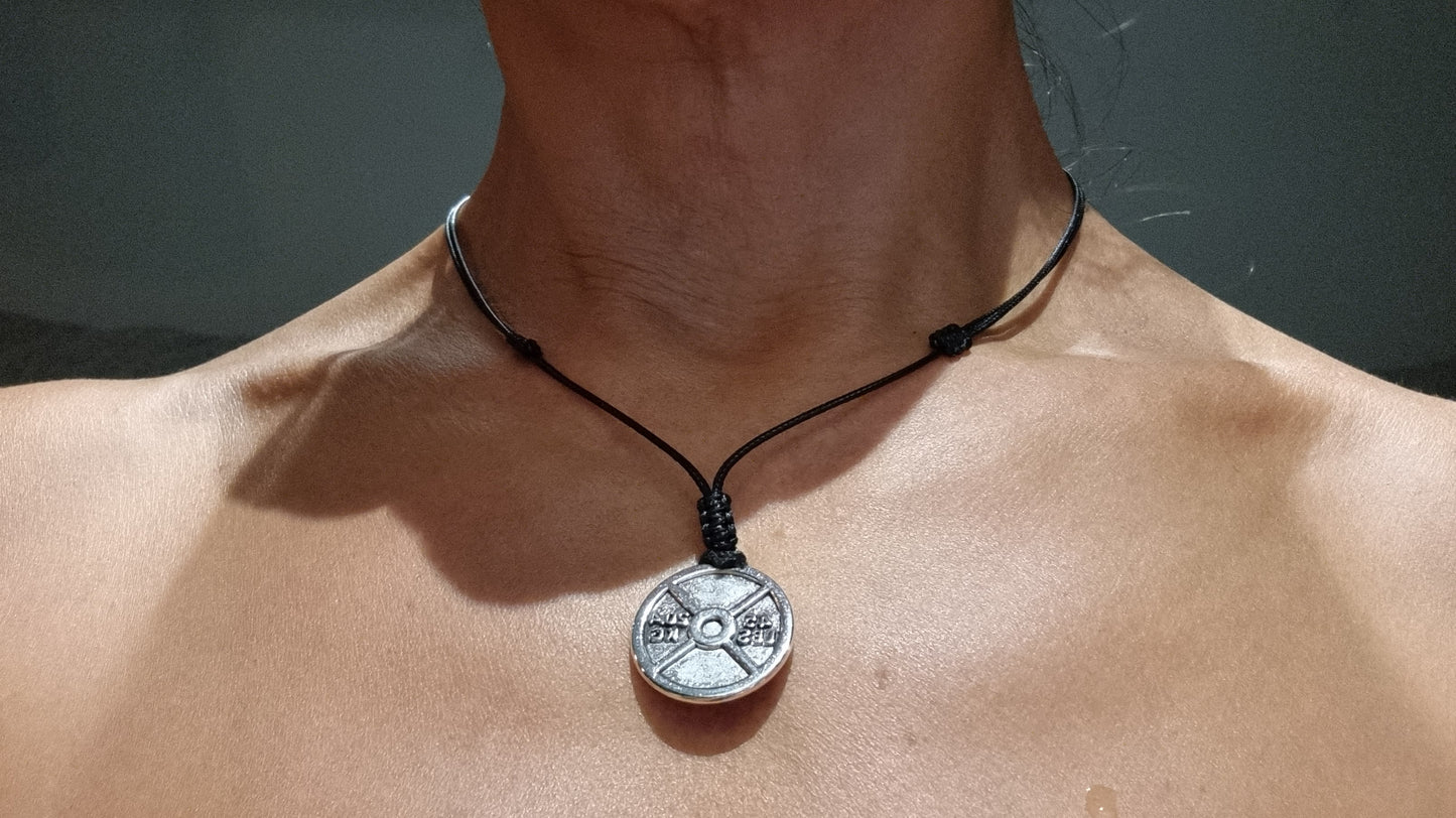 BlackJacqStrength Choker - Weight Plate