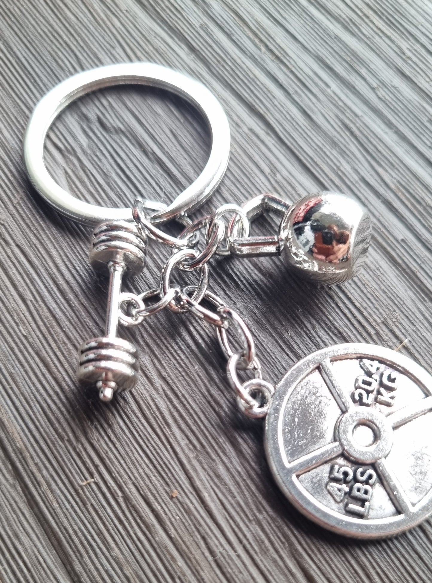 Weight Training Key Chain - 3 baby weights