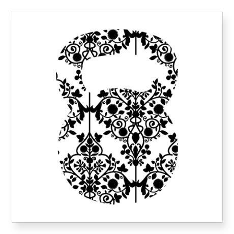 Stickers - 2 x Flowery Kettlebell