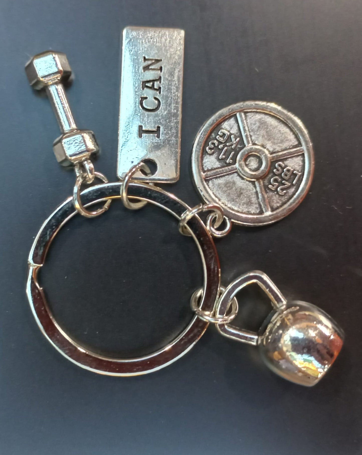 Weight Training Key Chain -"I Can"