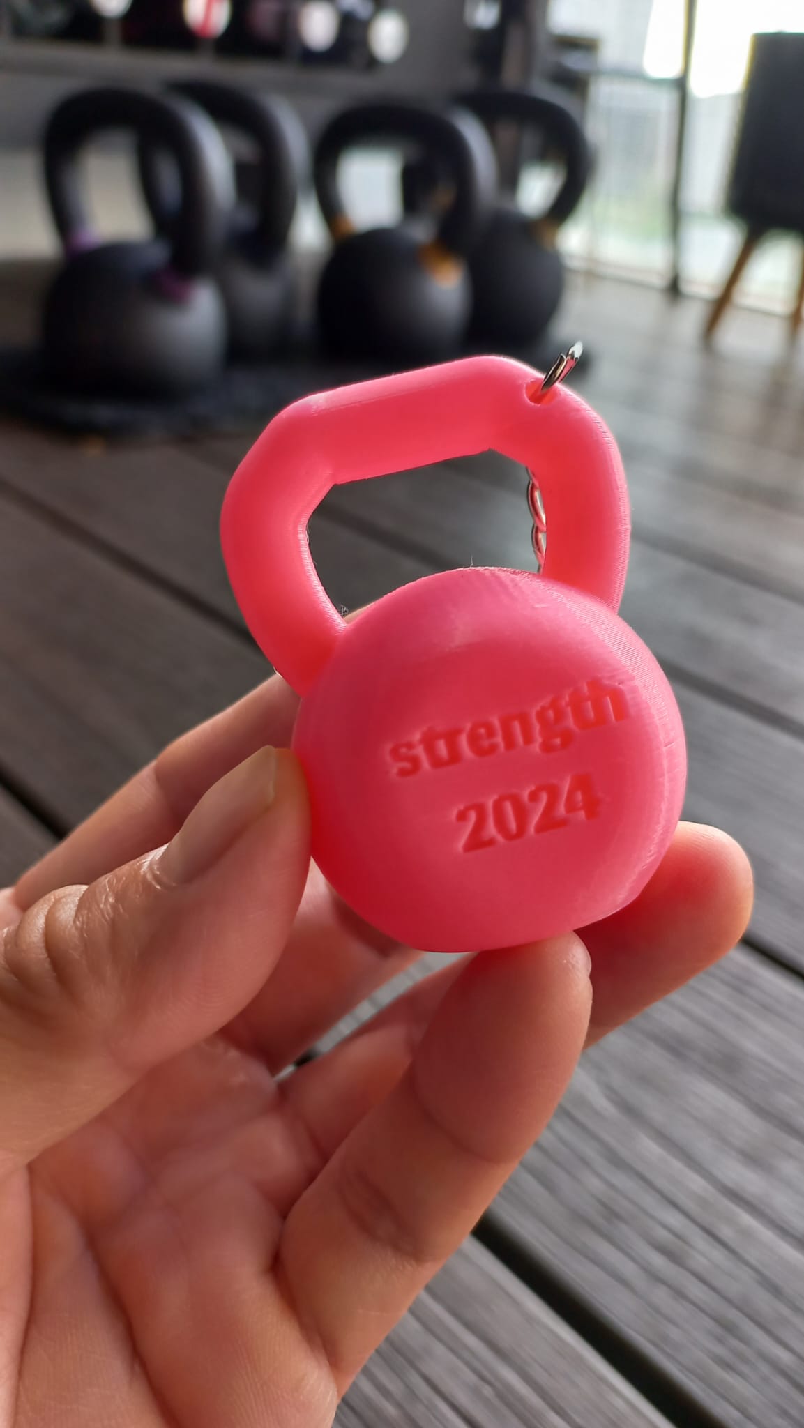 3 BlackJacq Kettlebell Key Chain - Barbie Pink