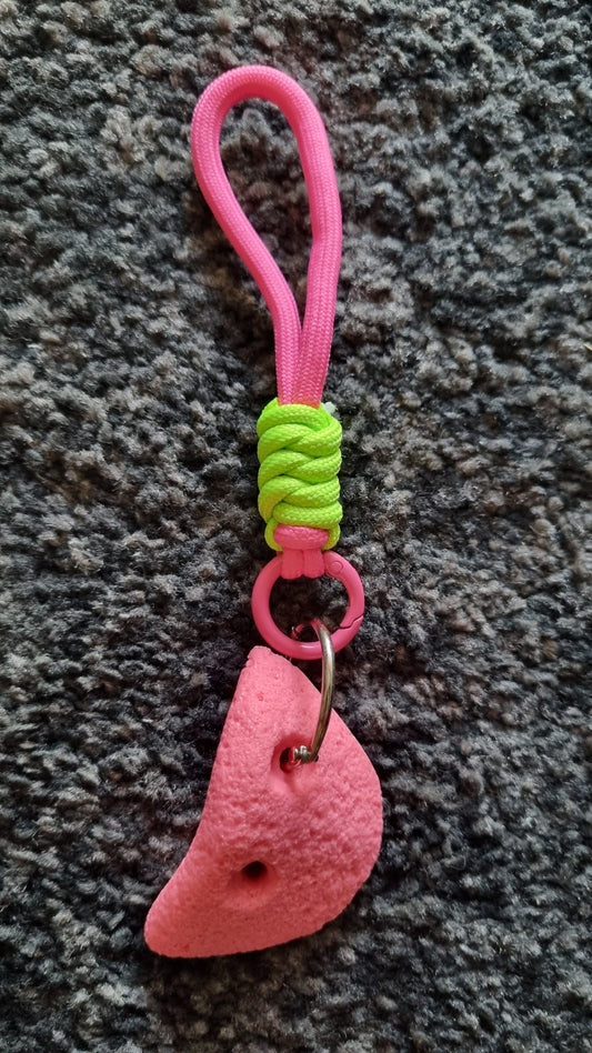 Rock Climbing Key Chain - Pink