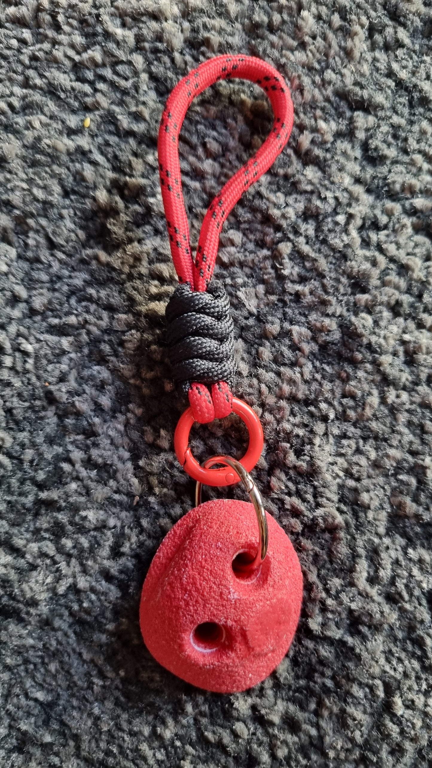 Rock Climbing Key Chain - Red