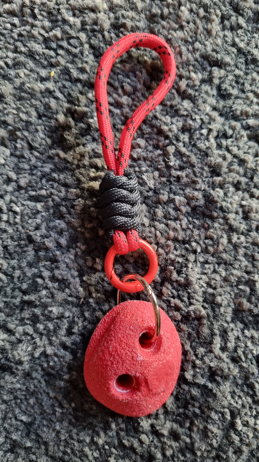 Rock Climbing Key Chain - Red