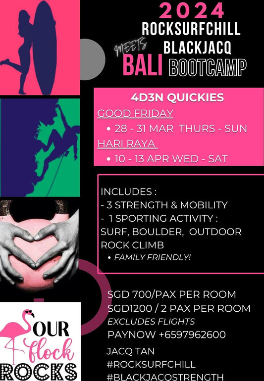 Bali Bootcamp  28 - 31 March and 10 - 13 April 2024