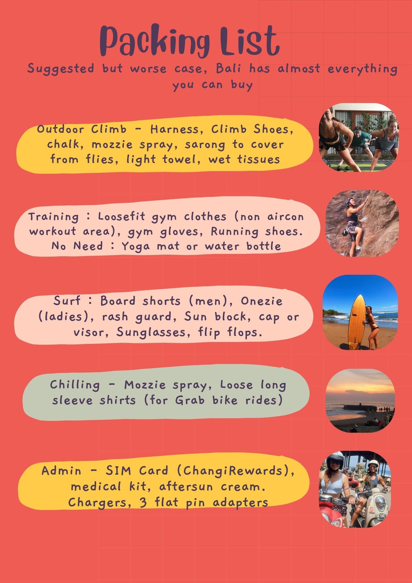 Bali Bootcamp  28 - 31 March and 10 - 13 April 2024