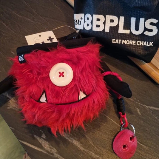 Rock Climb Combos - Monster Chalk Bags - Bruno & Red Crimp Key Chain