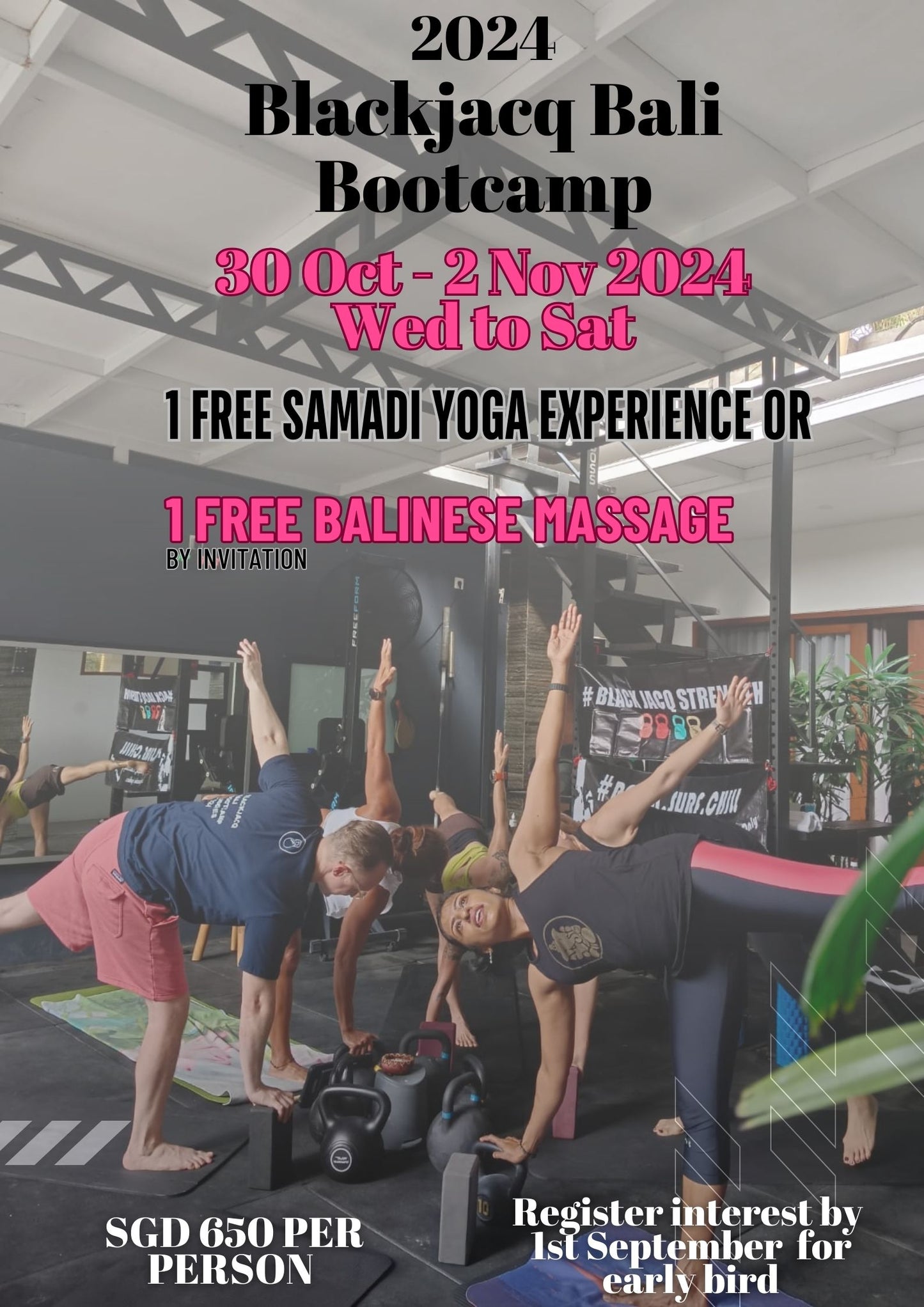 Bali Bootcamp 30 Oct to 2 November 2024