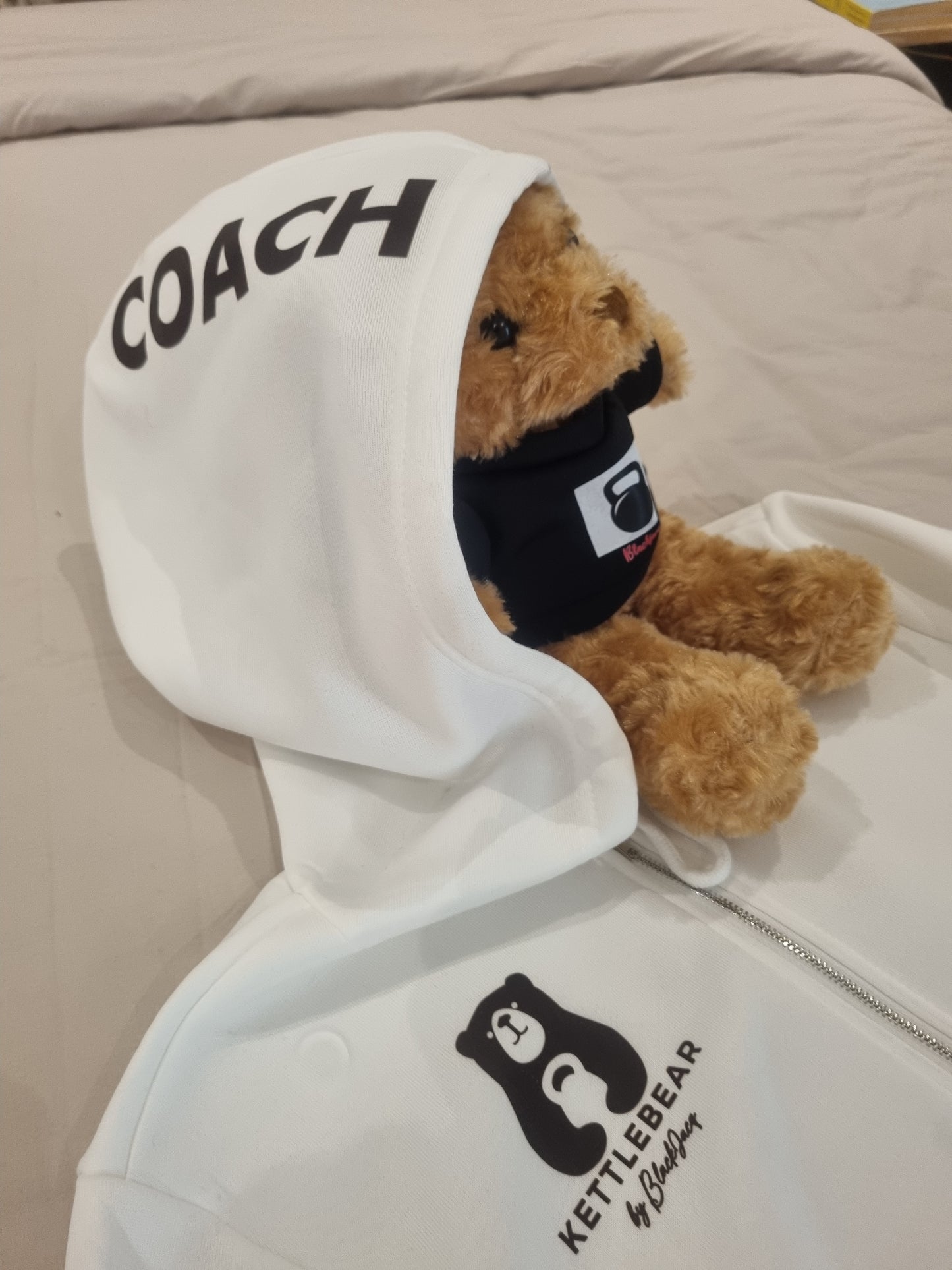 2026 BlackJacq "KettleBEAR" Hoodies -  White "Coach"